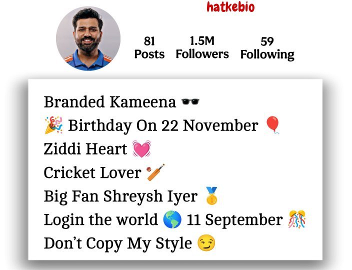 Instagram Bio For Cricket Lovers